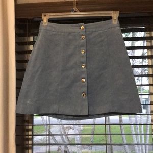 H&M Light Blue Velvet Skirt